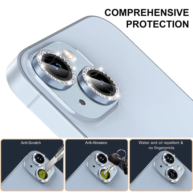 For iPhone 16 Pro / 16 Pro Max ENKAY AR Anti-reflection Individual Diamond Ring Camera Lens Glass Full Film(Rose Brown) - iPhone 16 Pro Max Tempered Glass by ENKAY | Online Shopping UK | buy2fix