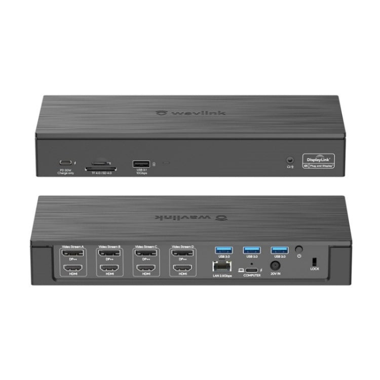 WAVLINK UG69PD8 Pro 18-in-1 DP / HD 5K Quadruple Display USB C Universal Docking Station, Plug:UK Plug - Adapter by WAVLINK | Online Shopping UK | buy2fix