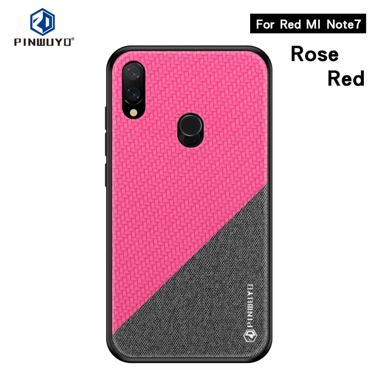 PINWUYO Honors Series Shockproof PC + TPU Protective Case for Xiaomi Redmi Note 7 / Note 7 Pro(Red) - Xiaomi Cases by PINWUYO | Online Shopping UK | buy2fix