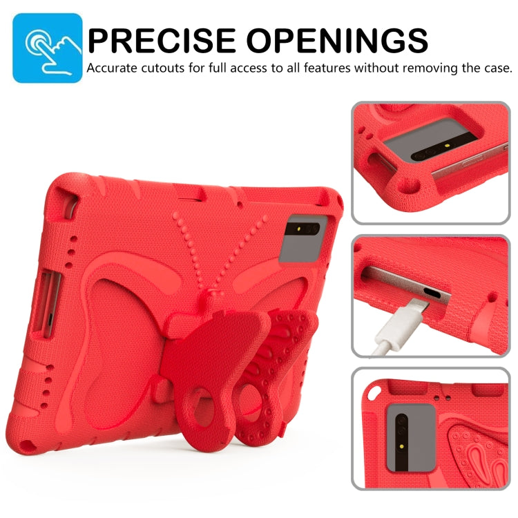 For Lenovo Tab M11 / Xiaoxin Pad 11 2024 Butterfly Bracket EVA Shockproof Tablet Case(Red) - Lenovo by buy2fix | Online Shopping UK | buy2fix