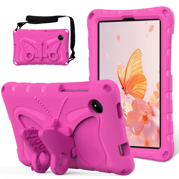 For Xiaomi Redmi Pad SE 8.7 2024 Butterfly Bracket EVA Shockproof Tablet Case(Rose Red) - More Tablet Cases by buy2fix | Online Shopping UK | buy2fix