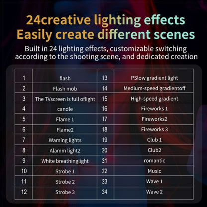 C60R 60W RGB Stage Lamp Professional Video Photography COB Fill Light With 8 Batteries, Plug:EU Plug - Selfie Light by buy2fix | Online Shopping UK | buy2fix