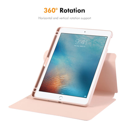 For iPad Air / Air 2 / 9.7 2017 / 2018 ENKAY 360 Rotation TPU Leather Smart Tablet Case with Pen Slot(Pink) - iPad 9.7 (2018) & (2017) Cases by ENKAY | Online Shopping UK | buy2fix