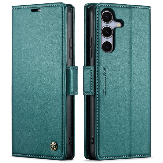 For Samsung Galaxy S25 5G CaseMe 023 Butterfly Buckle Litchi Texture RFID Anti-theft Leather Phone Case(Green) - Galaxy S25 5G Cases by CaseMe | Online Shopping UK | buy2fix