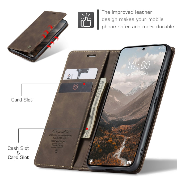 For Xiaomi 14T CaseMe 013 Multifunctional Horizontal Flip Leather Phone Case(Coffee) - 14T Cases by CaseMe | Online Shopping UK | buy2fix