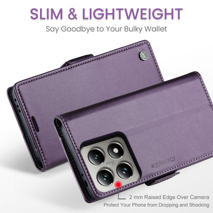 For Xiaomi 14T CaseMe 023 Butterfly Buckle Litchi Texture RFID Anti-theft Leather Phone Case(Purple) - 14T Cases by CaseMe | Online Shopping UK | buy2fix