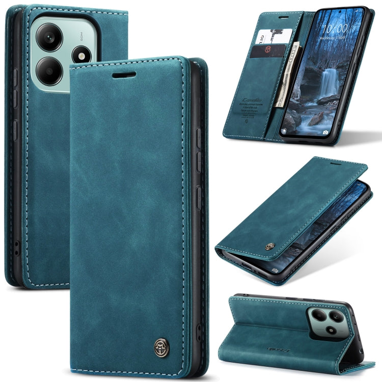 For Redmi Note 14 5G CaseMe 013 Multifunctional Horizontal Flip Leather Phone Case(Blue) - Note 14 Cases by CaseMe | Online Shopping UK | buy2fix