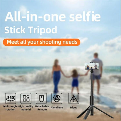 JMARY KT-259 360 Degree Rotating Phone Clip Retractable Selfie Stick Tripod - Selfie Sticks by Jmary | Online Shopping UK | buy2fix