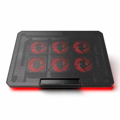 X8 Adjustable Height Notebook Cooler Foldable Laptop Stand 6 ARGB Fans Cooling Pad - Cooling Pads by buy2fix | Online Shopping UK | buy2fix