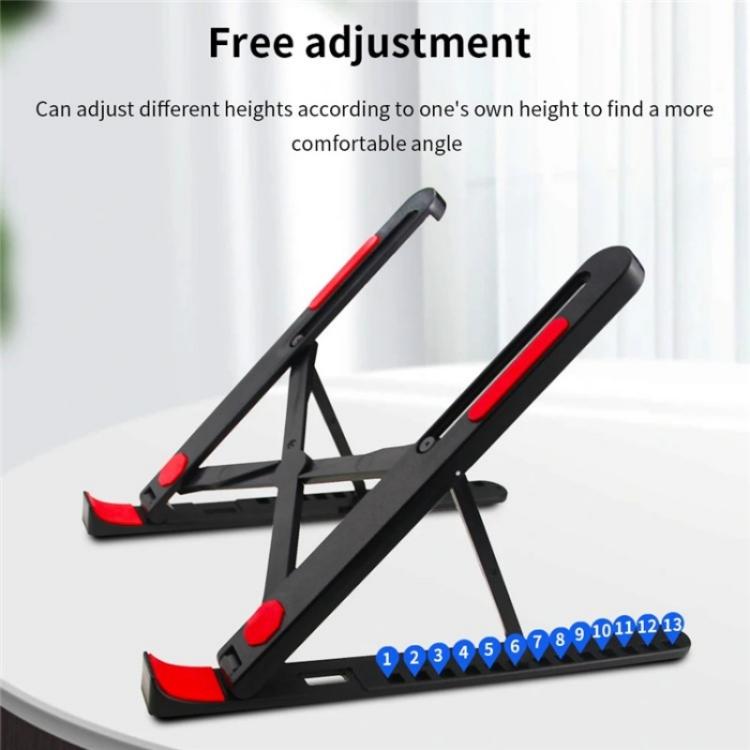 A9 Adjustable Height Portable Laptop Foldable Desktop Holder(Red) - Laptop Stand by buy2fix | Online Shopping UK | buy2fix