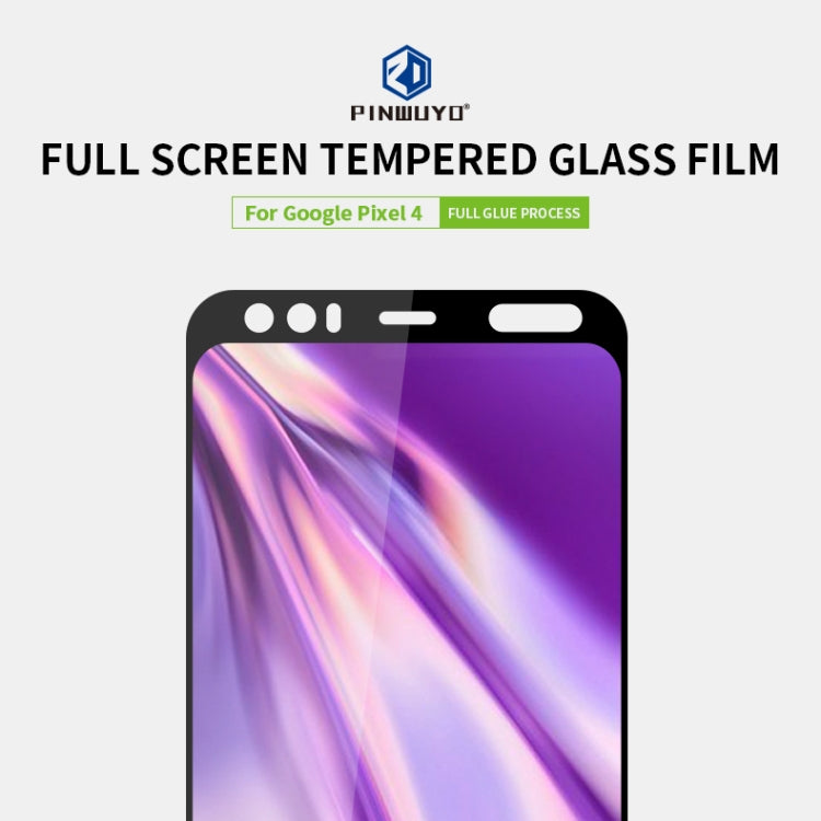PINWUYO 9H 2.5D Full Screen Tempered Glass Film For Google Pixel 4(Black) - Google Tempered Glass by PINWUYO | Online Shopping UK | buy2fix