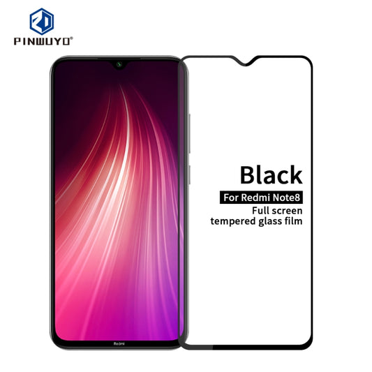 For Xiaomi RedMi Note8 PINWUYO 9H 2.5D Full Screen Tempered Glass Film(Black) -  by PINWUYO | Online Shopping UK | buy2fix