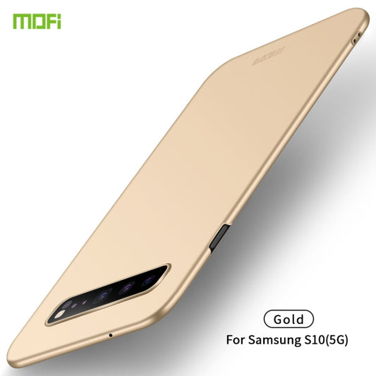 For Galaxy S10 5G MOFI Frosted PC Ultra-thin Hard Case(Gold) - Galaxy Phone Cases by MOFI | Online Shopping UK | buy2fix