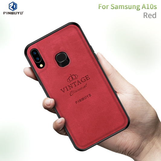 For Galaxy A10S PINWUYO Zun Series PC + TPU + Skin Waterproof And Anti-fall All-inclusive Protective Shell(Red) - Galaxy Phone Cases by PINWUYO | Online Shopping UK | buy2fix