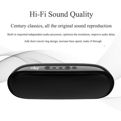 NBY 4070 Portable Bluetooth Speaker 3D Stereo Sound Surround Speakers, Support FM, TF, AUX, U-disk(Gray) - Desktop Speaker by NBY | Online Shopping UK | buy2fix