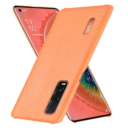 For Oppo Find X2 Pro Shockproof Crocodile Texture PC + PU Case(Orange) - OPPO Cases by buy2fix | Online Shopping UK | buy2fix