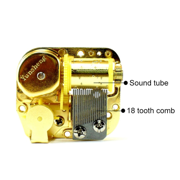 Eight-tone Gold-plated Bar Repair Parts DIY Sky City Paperback Music Box(Reappeared Yesterday) - Music Box by buy2fix | Online Shopping UK | buy2fix