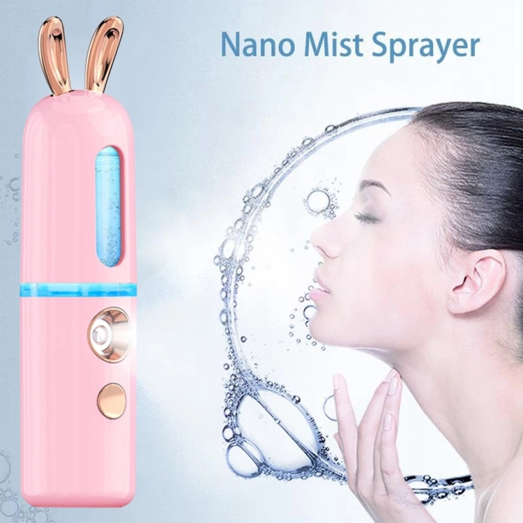 Facial Steamer Nano Spray Water Replenishing Instrument Portable Cold Spray Machine Charging Beauty Instrument Automatic Alcohol Sprayer, Style:Cute Deer(Pink) - Beauty Instrument by buy2fix | Online Shopping UK | buy2fix