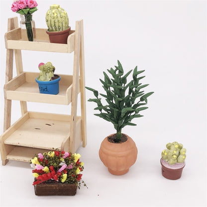 1:12 Mini House Toy Simulation Green Potted Plant(Green) - Pretend Play Toys by buy2fix | Online Shopping UK | buy2fix