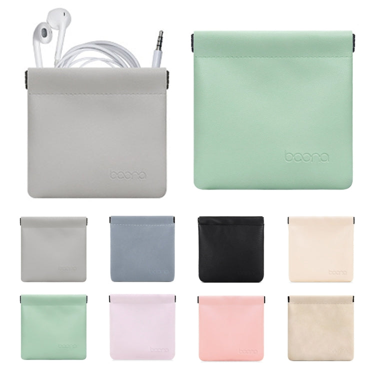 2 PCS Baona Earphone Data Cable Storage Bag Mini Portable U Disk Earphone Bag, Size:Small(Light Apricot) - Other Case by Baona | Online Shopping UK | buy2fix