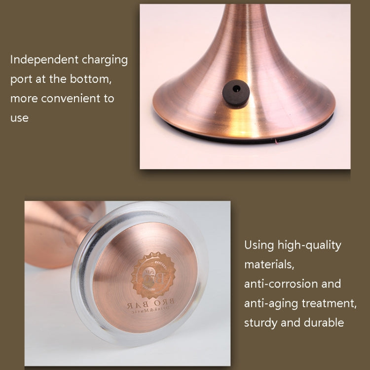 HT-TD2W1 LED Charging Restaurant Bar Decoration Table Lamp, Plug Type:EU Plug(Charging Type Bronze) - Bedside Light by buy2fix | Online Shopping UK | buy2fix