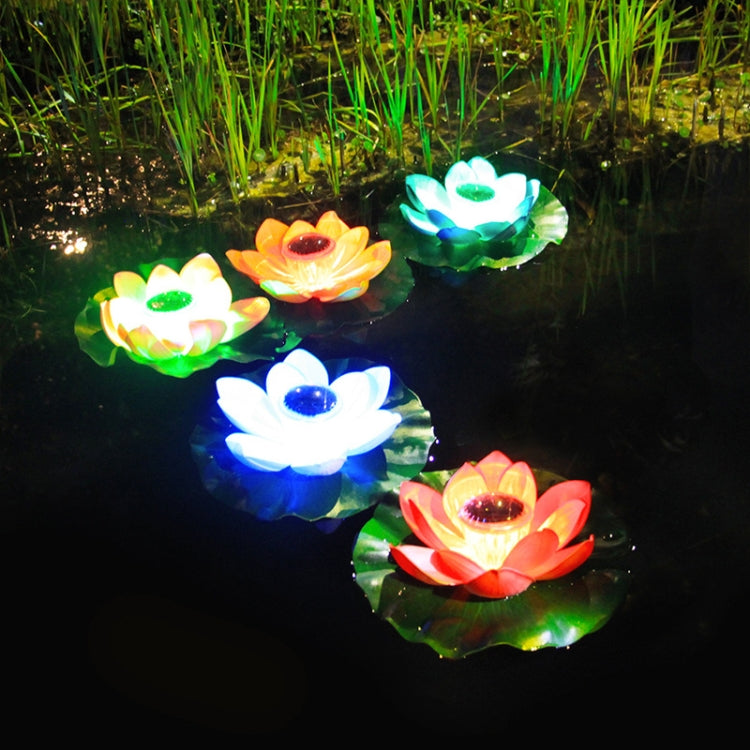 Solar Outdoor Waterproof Floating Light Garden Courtyard Lotus Light(White) - Solar Lights by buy2fix | Online Shopping UK | buy2fix