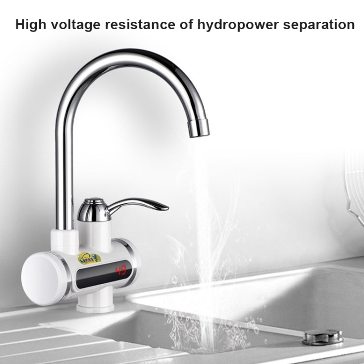 220V Kitchen Tankless Water Heater Instant Electric Faucet Electric Heater Tap with Temperature Display(Water from below) - Shower Head by buy2fix | Online Shopping UK | buy2fix