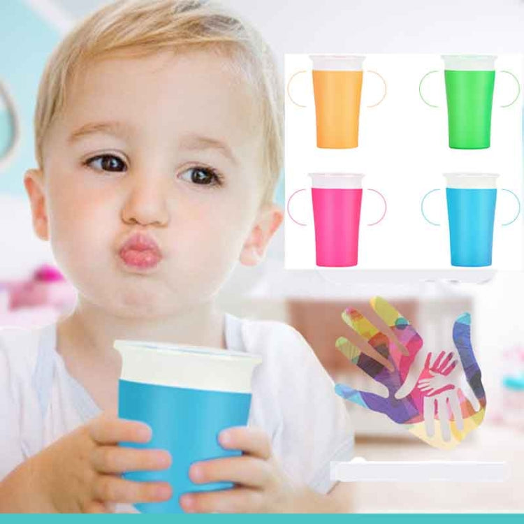 360 Degrees Rotated Baby Learning Drinking Cup With Double Handle Flip(Yellow) - Cups & Silicone Nipple by buy2fix | Online Shopping UK | buy2fix