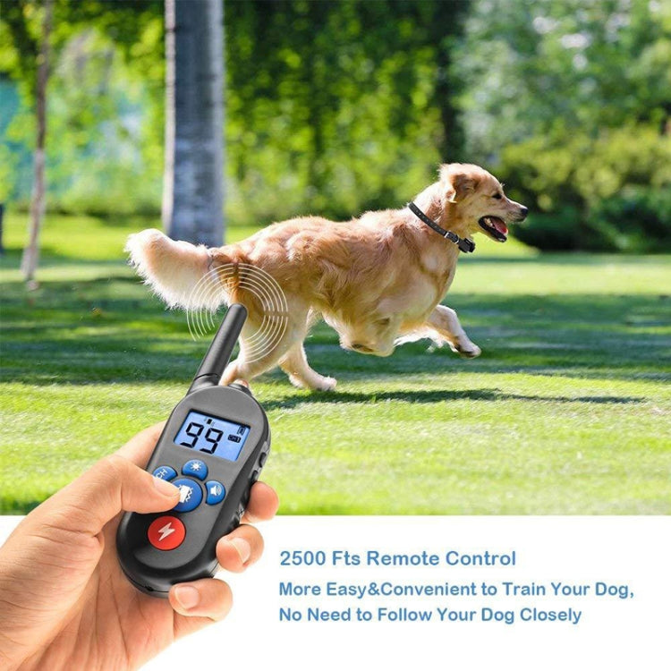 800m Remote Control Electric Shock Bark Stopper Vibration Warning Pet Supplies Electronic Waterproof Collar Dog Training Device, Style:556-2(US Plug) - Training Aids by buy2fix | Online Shopping UK | buy2fix