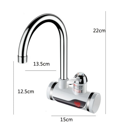 Kitchen Instant Electric Hot Water Faucet Hot & Cold Water Heater CN Plug Specification: Digital Leakage Protection Side Water Inlet - Faucets & Accessories by buy2fix | Online Shopping UK | buy2fix