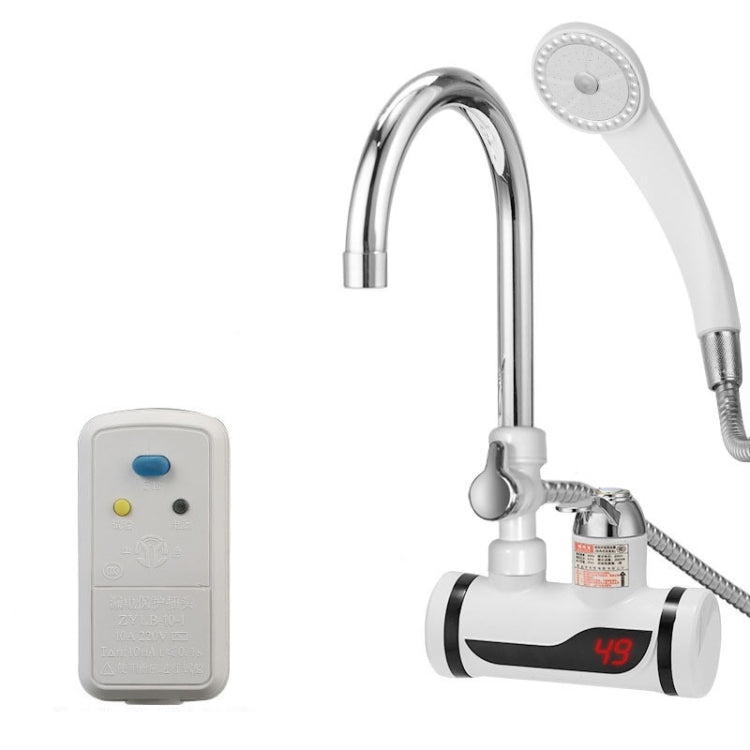 Kitchen Instant Electric Hot Water Faucet Hot & Cold Water Heater CN Plug Specification: With Shower Side Water Inlet - Faucets & Accessories by buy2fix | Online Shopping UK | buy2fix