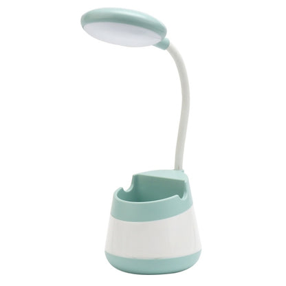 USB Charging LED Desk Light Eye Protection Lamp with Pen Holder and Phone Holder(CS276-1 Green) - Desk Lamps by buy2fix | Online Shopping UK | buy2fix