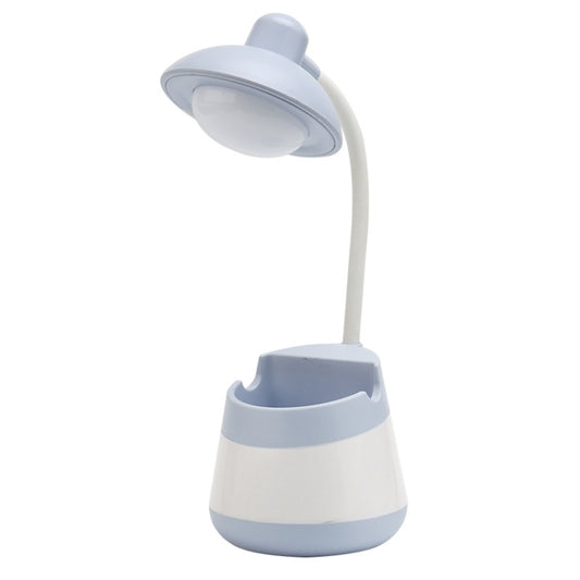 USB Charging LED Desk Light Eye Protection Lamp with Pen Holder and Phone Holder(CS276-4 Blue) - Desk Lamps by buy2fix | Online Shopping UK | buy2fix