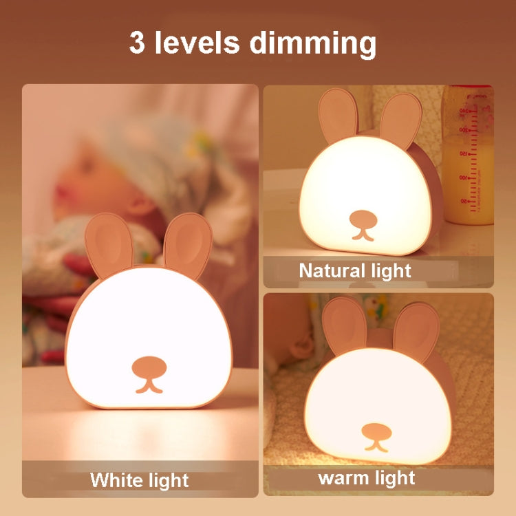 Cute Rabbit Night Light USB Charging Bedroom Bedside Sleeping Eye Protection Lamp(Pink) - Night Lights by buy2fix | Online Shopping UK | buy2fix