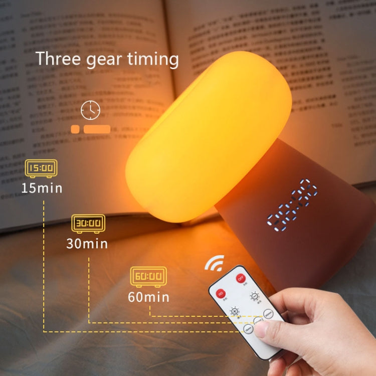 XYD-055 Cloud Mushroom USB Clock Night Light Sleep Timer Remote Control Bedside Lamp, Light color: Pat Type White Light - Night Lights by buy2fix | Online Shopping UK | buy2fix