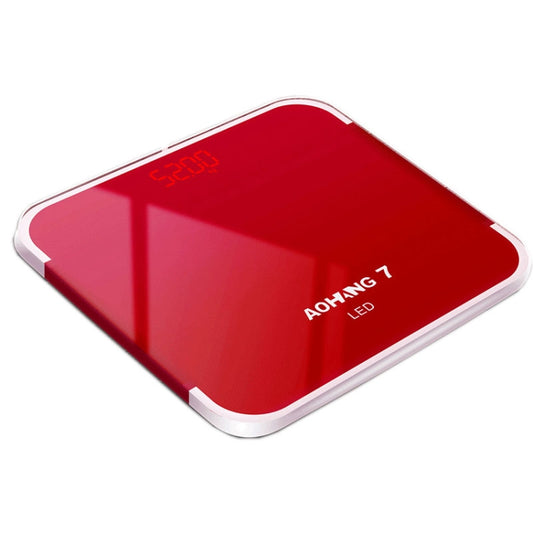 AOHANG7 USB Weight Scale With LED Hidden Screen Tempered Glass Body Scale(Red) - Body Scales by AOHANG7 | Online Shopping UK | buy2fix