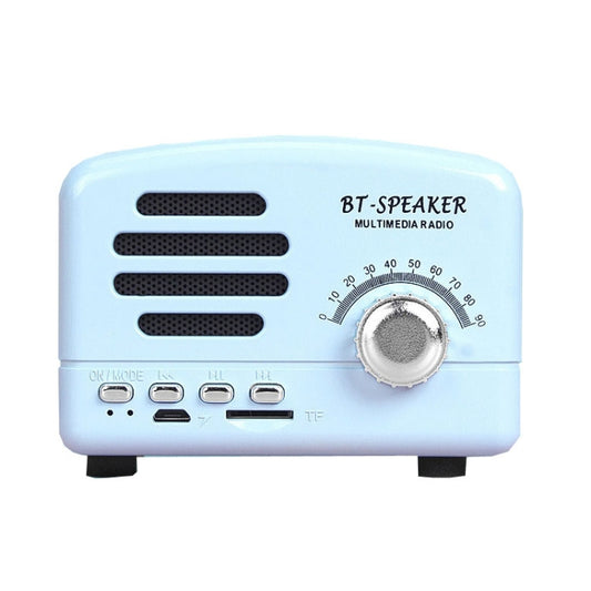 BT01 Retro Bluetooth Wireless Mini Speaker Portable Radio Support TF Card(Blue) - Mini Speaker by buy2fix | Online Shopping UK | buy2fix