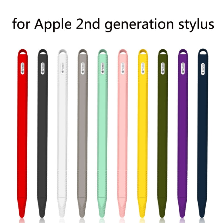 5 PCS Stylus Silicone Protective Case For Apple Pencil 2(Yellow) - Pencil Accessories by buy2fix | Online Shopping UK | buy2fix