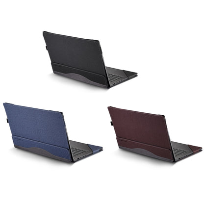 For Samsung Galaxy Book 2 Pro 15.6 inch Leather Laptop Anti-Fall Protective Case With Stand(Black) - 15 inch by buy2fix | Online Shopping UK | buy2fix