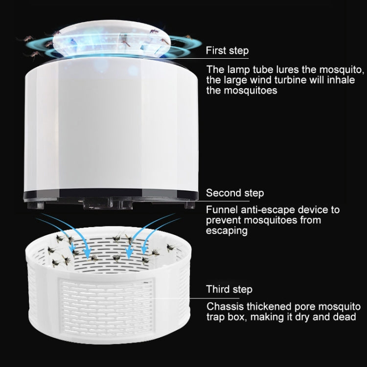 Household Mute Inhalation Photocatalyst USB Physical Mosquito Killer 365-White(USB) - Repellents by buy2fix | Online Shopping UK | buy2fix