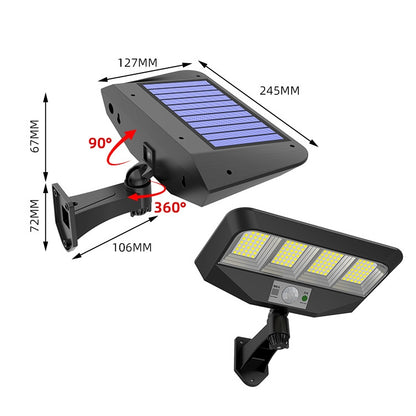 TG-TY081 LED Solar Wall Light Body Sensation Outdoor Waterproof Courtyard Lamp with Remote Control, Style: 138 LED Integrated - Solar Lights by buy2fix | Online Shopping UK | buy2fix