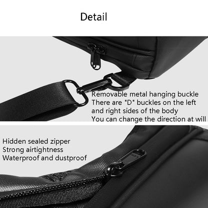 Outdoor LED Display Crossbody Bag Personality USB Bluetooth Small Bag, Size: 7 inch(Black) - Crossbody Bags by buy2fix | Online Shopping UK | buy2fix