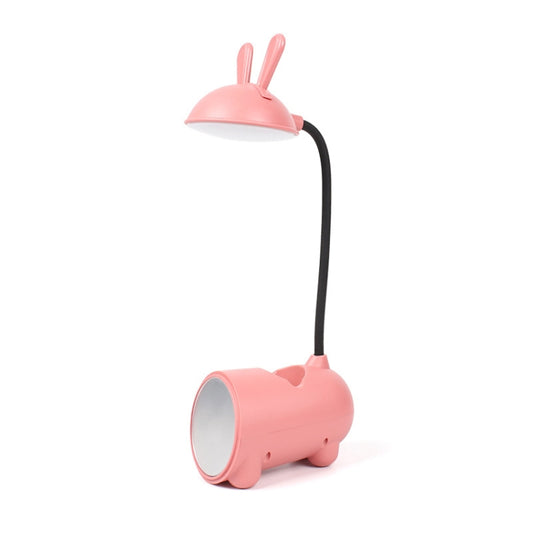 FY003T Small Rabbit USB Charging Desk Lamp with Pen Holder( Pink) - Desk Lamps by buy2fix | Online Shopping UK | buy2fix