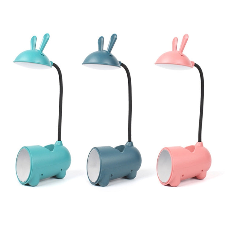 FY003T Small Rabbit USB Charging Desk Lamp with Pen Holder( Pink) - Desk Lamps by buy2fix | Online Shopping UK | buy2fix