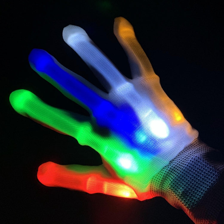 1 Pairs Hand Bones LED Glowing Gloves, Size: XL(Colorful) - Glow Party Supplies by buy2fix | Online Shopping UK | buy2fix