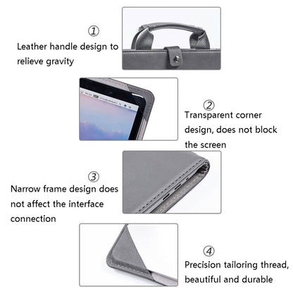 Book Style Laptop Protective Case Handbag For Macbook 13 inch(Grey) - Protective Bags by buy2fix | Online Shopping UK | buy2fix