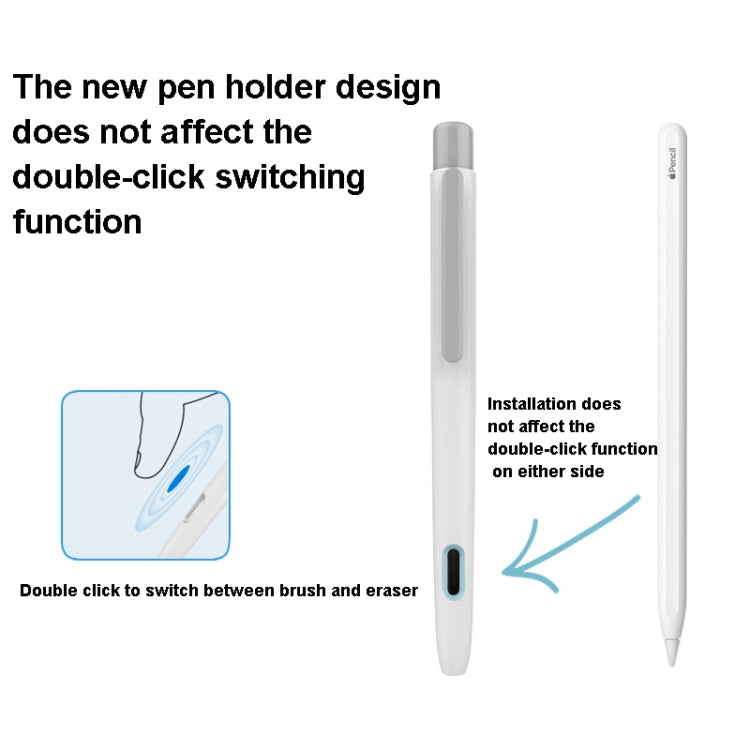 Double-Click Automatic Retractable Stylus Pen Case For Apple Pencil 2( Purple) - Pencil Accessories by buy2fix | Online Shopping UK | buy2fix