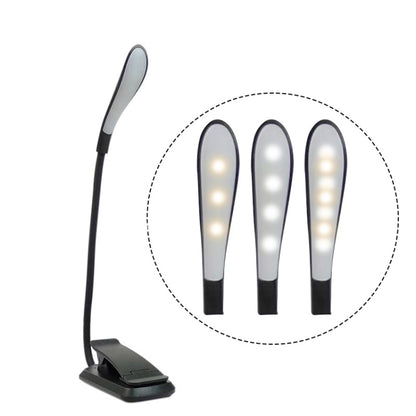 8027D-2 7 Beads LED Eye Protection Reading Folding Book Clip Light(Black) - Desk Lamps by buy2fix | Online Shopping UK | buy2fix