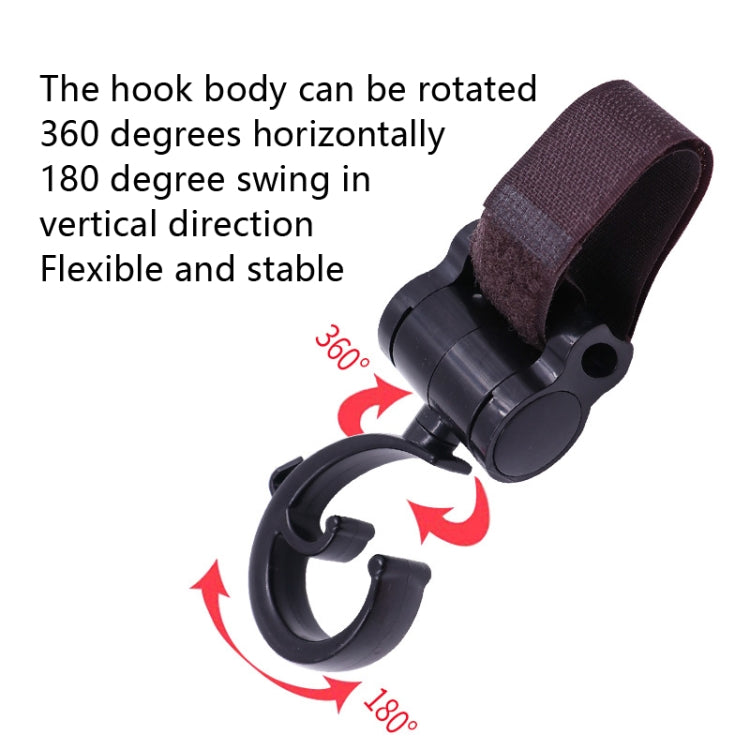 Stroller Paste Hook Car Rear Hook(Paste Hook Dark Brown) - Strollers Accessories by buy2fix | Online Shopping UK | buy2fix