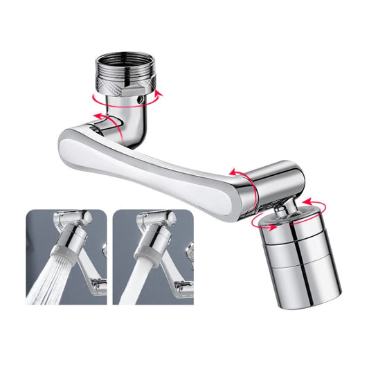 Faucet Robot Arm Universal Extender 1080 Degree Lifting Aerator, Specification: All Copper Double Outlet - Faucets & Accessories by buy2fix | Online Shopping UK | buy2fix